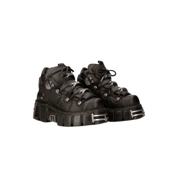 ANKLE BOOT BLACK TOWER WITH LACES M-106-VS1