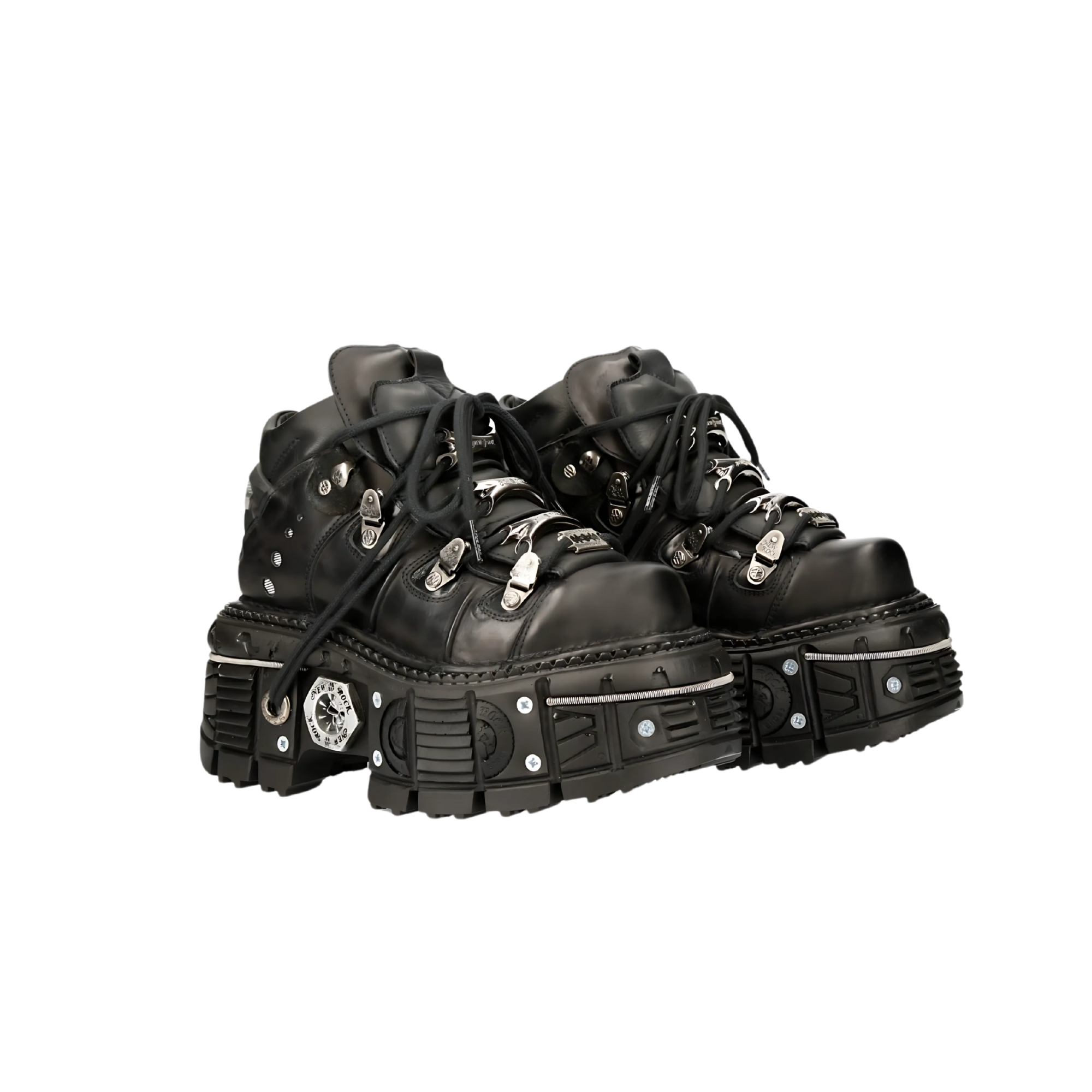 ANKLE BOOT BLACK IMPERFECT WITH LACES M-TANK006C-S1